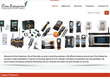 Tablet Screenshot of primeent.in